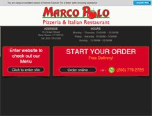 Tablet Screenshot of marcopolopizzeria.com